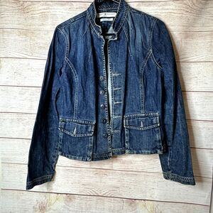Vintage Tommy Hilfiger Jeans Y2K 2002 Blue Denim Jean Jacket Women's L Large
